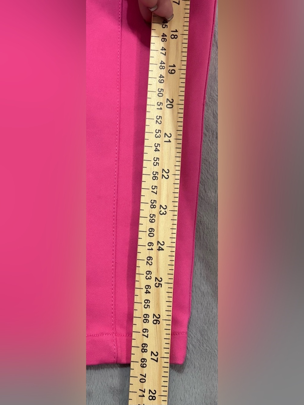 Flamingals Pink High Waist Capri Pants NWT Hip Cutout Skinny Crop Hot Pink M - Picture 9 of 10